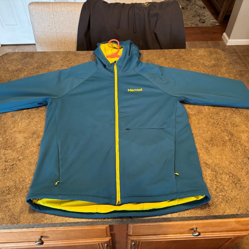 Marmot Teal and Yellow Performance Jacket